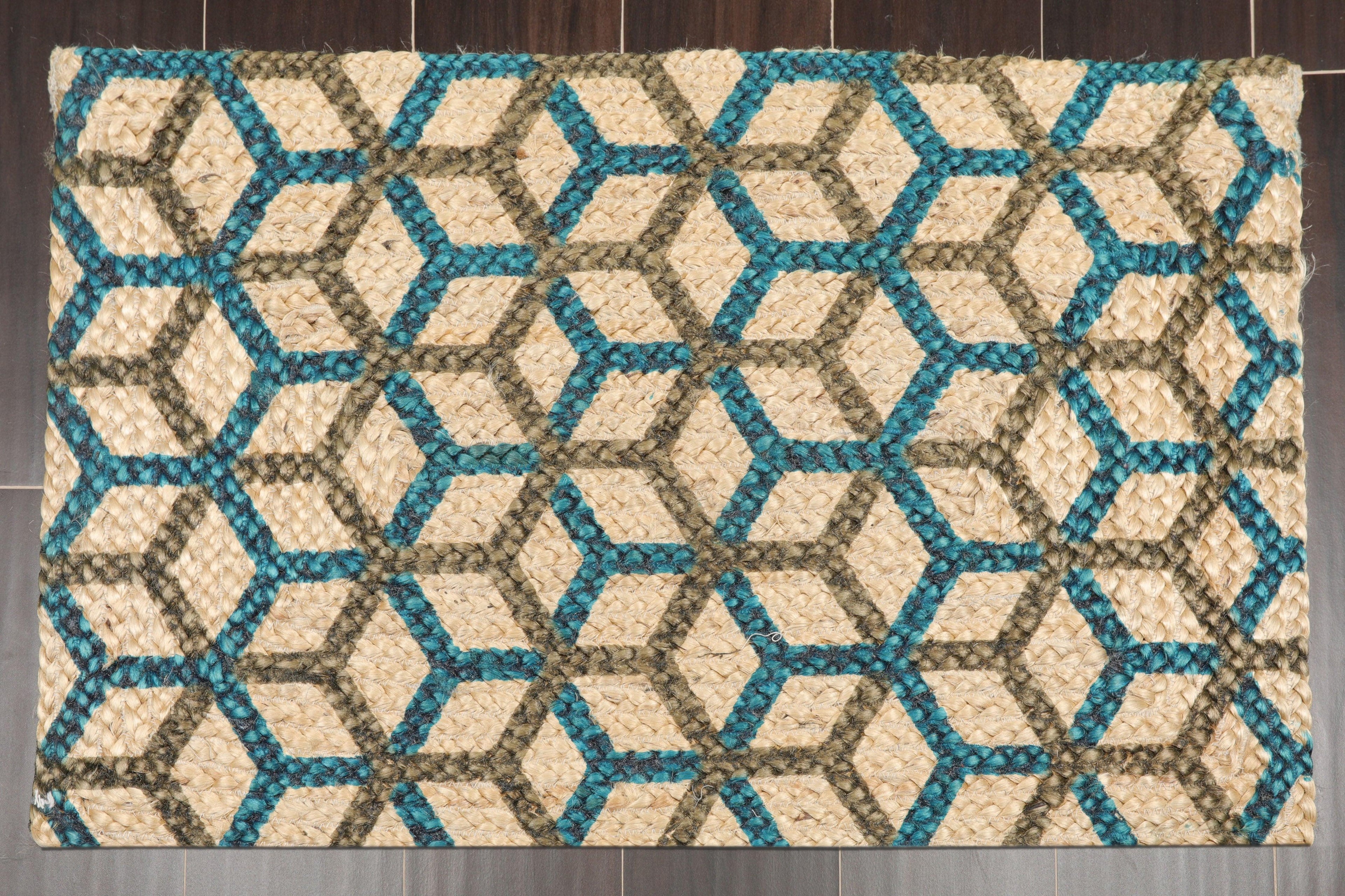 2'  00"x3'  00" Braided Mat  Oriental Area Persian Rug